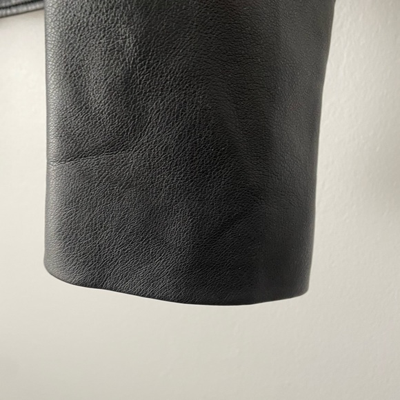 Zara TRF Faux Leather Cropped Moto Jacket Size xSmall - Picture 9 of 12